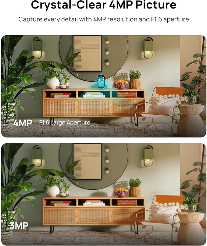 Indoor Security Camera with 4" Screen, 4MP Baby/Elderly Monitor with AI Conversation & Two-Way Video, Baby Crying, Human and Pet Detection, 355°Pan, 5G/2.4G WiFi, Motion Tracking, Smart Home Camera