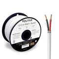 Voltive 12/2 Speaker Wire, in-Wall CL3 & Direct Burial, White, 100ft - 12AWG, 2 Conductors, Stranded Oxygen-Free Copper, UL Listed - V-1206-2