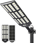 JAYNLT Y-12000W Solar Street Lights Outdoor,3000K/4000K/6500K Commercial Parking Lot Lights Dusk to Dawn,Solar Flood Lights Outdoor for Basketball Court, Yards, Driveways, Farms