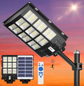 Gefolly SL-3600W Solar Street Lights Outdoor, 360000LM Commercial Parking Lot Light Dusk to Dawn, 6500K Security Flood Motion Sensor Light for Basketball Court, Road, Garden