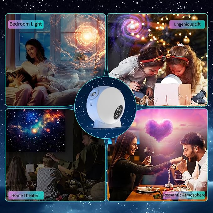 Rusoso Galaxy Projector, Planetarium Star Projector for Bedroom,13 in 1 Film Discs 4K HD Night Light,for Space for Kids Adults Bedroom Decor Birthday Gift,Christmas Gifts for Adults