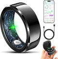 RIFESI Smart Ring for Women Men, Fashion Minimalist Fitness Ring & Sleep Tracker Ring with Heart Rate, Blood Pressure,5ATM Waterproof Health Ring,Gifts for Women Men Gift,No Subscription (10,Black)