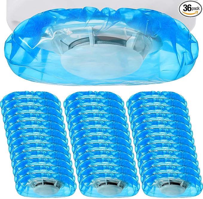 Gueevin 36 Pcs Smoke Detector Cover Smoke Alarm Dust Paint Cover for Home Fire Alarm (Blue)