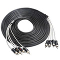 RECOIL P417 Premium 100% Oxygen Free Copper 17ft 4-Channel RCA Audio Interconnects Cable 4X RCA Male to 4X RCA Male Double Shielded with Noise Reduction