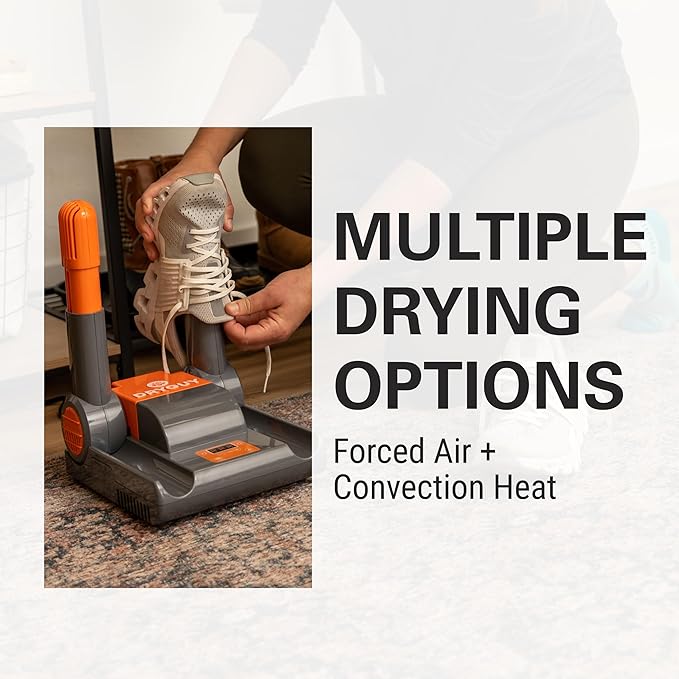 DryGuy Shoe, Boot, Garment & Gear Electric Dryer, Quick Drying for Ski, Work, Sports Equipment – Energy Efficient, Odor Eliminating Design, Home or Garage Use,2 Port, Heat + Fan + Digital
