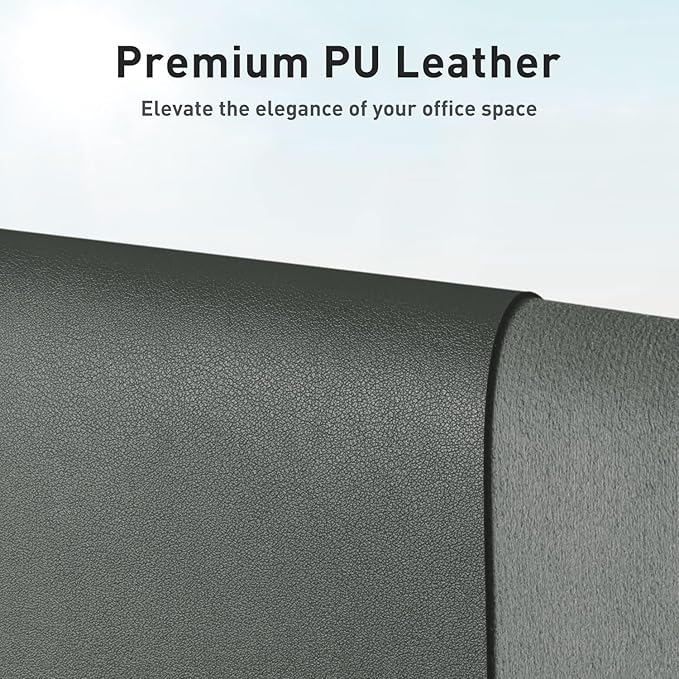 Aothia Leather Desk Pad Protector, Office Desk Mat, Large Mouse Pad, Non-Slip PU Leather Desk Blotter, Laptop Desk Pad, Waterproof Desk Writing Pad for Office and Home (48"x17", Jungle Green)