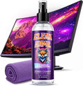 Clean Game Monitor Cleaner Spray & Microfiber Cloth 8oz, Streak-Free Computer Screen Cleaner Spray and Wipe for Gaming, Computer, Phone, iPad, MacBook Laptop Cleaning Kit Electronic Screen Cleaners