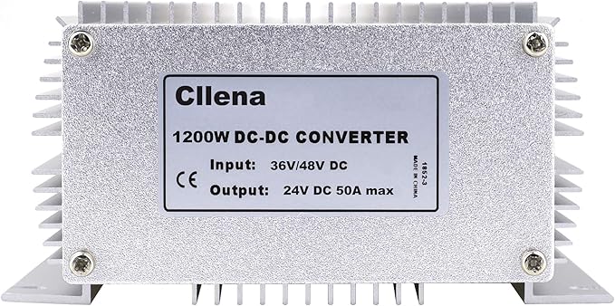 Cllena DC 36V 48V Step Down to 24V 50A 1200W Converter Voltage Reducer, Waterproof DC/DC Buck Transformer Power Supply