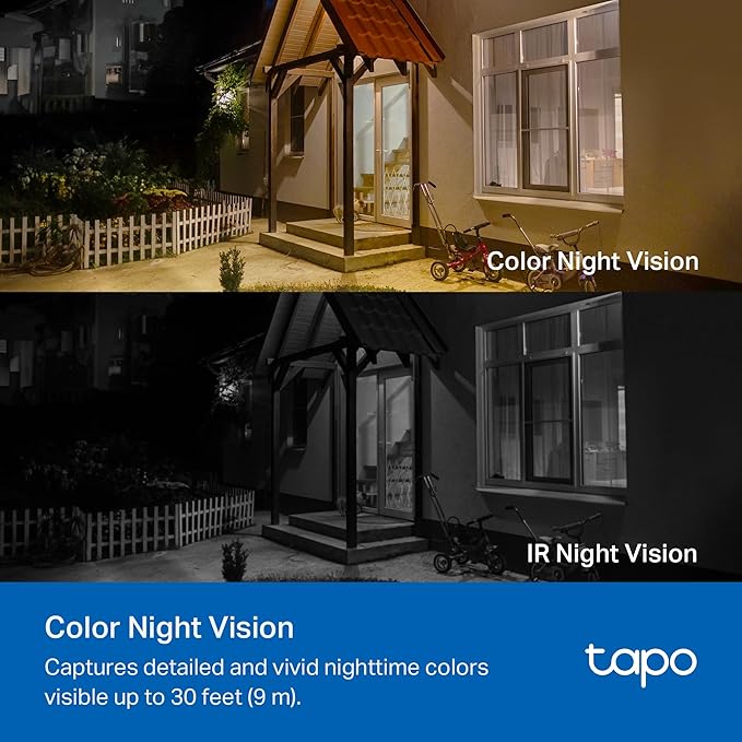Tapo SolarCam 1080p Outdoor Wireless Security Camera - Battery Power with Solar, Person Detection, Subscription-Free Local Storage or Optional Cloud, Works with Alexa & Google Assistant, C403 KIT