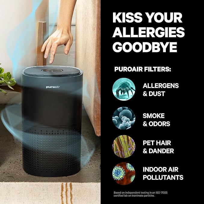 PuroAir 240 Replacement Filter - HEPA Filters up to 99.9% of Smoke, Pollen, Dust and Common Household Pollutants - HEPA Air Filter Replacement for PuroAir 240 Air Purifier (4 Pack)