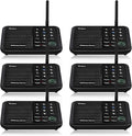 Wuloo Intercoms Wireless for Home 5280 Feet Range 10 Channel 3 Code, Wireless Intercom System for Home House Business Office, Room to Room Intercom, Home Communication System (6 Packs, Black)