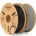 ELEGOO PLA Filament 1.75mm Black & Gray 2KG, 3D Printer Filament Dimensional Accuracy +/- 0.02mm, 2 Pack 1kg Cardboard Spool(2.2lbs) 3D Printing Filament Fits for Most FDM 3D Printers