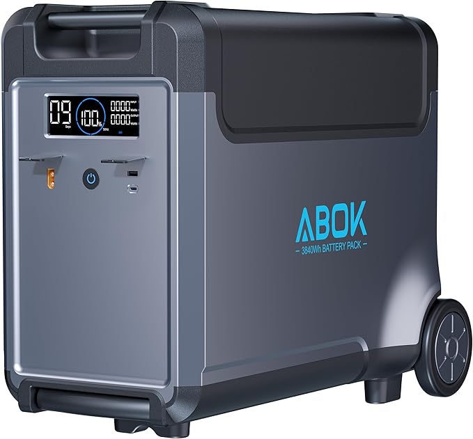 Portable Power Station Extra Battery for Ark3600, 3840Wh LiFePO4 Battery Electric Solar Generator for Garage, Home, Off-Grid Living,Car Refrigerator, Portable Air Conditioner