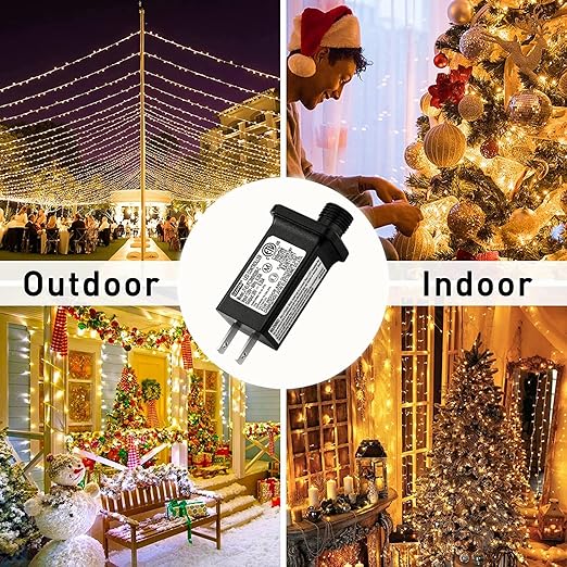 30V 0.2A Replacement LED Transformer Model JT-EL/FC300V0200-C Class 2 Power Supply IP44 LED Light Controller Low Voltage Transformer for Halloween Christmas String Light Inflatable Decorations