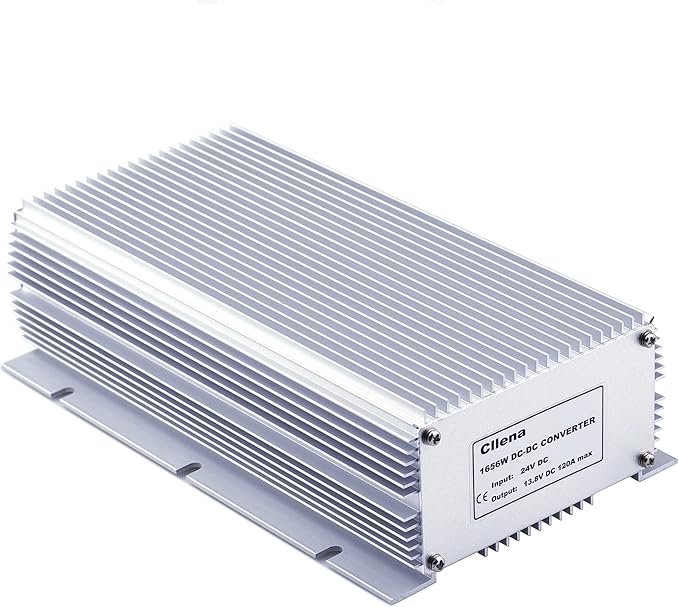 Cllena DC 24V Step Down to 13.8V 120A 1656W Converter Voltage Regulator, Waterproof DC/DC Voltage Reducer Buck Transformer Power Supply for Golf Cart