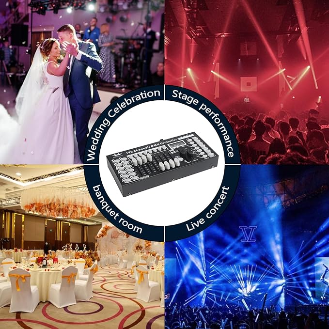 DMX Controller DMX Console,192CH Dmx512 Console Controller Panel Use for Editing Program of Stage Lighting Runing