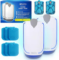 Zaperly 2 Fruit Fly Traps & 10 Adhesive Cartridges, Indoor Plug-in Bug Catcher, UV Light Fly Trap Captures Fruit Flies, Gnats, Houseflies, Moths, and Flying Insects for Kitchen, Bathroom, Plant Areas