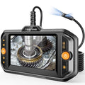 Teslong Dual Lens Endoscope with Light, Mechanic Borescope Inspection Camera, Fiber Optic Scope, Flexible Snake Probe for Automotive, HVAC, Wall & Home Inspections (16.5FT)