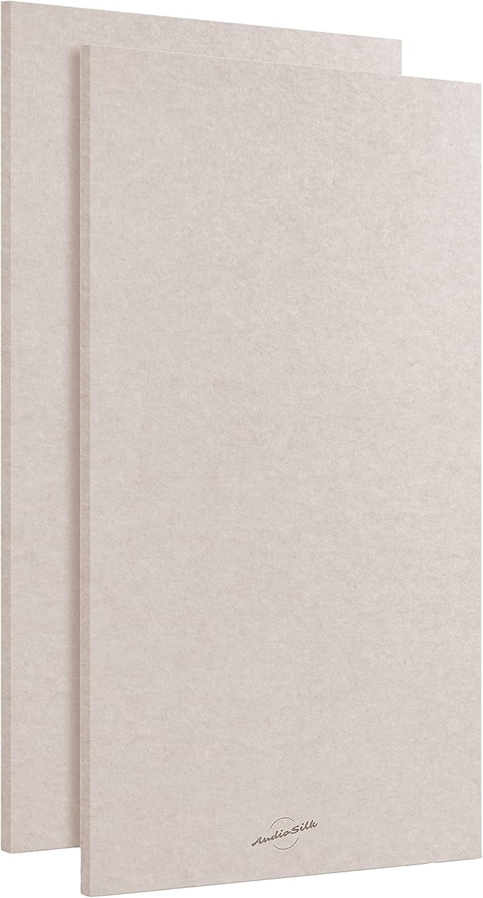 AudioSilk Acoustic Panels, 2 Pack, Large, 46" x 23", Natural
