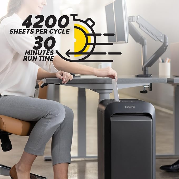 Fellowes Mfg Co. 5015401 Powershred LX220 20 Manual Sheet Capacity Micro-Cut Shredder - Black