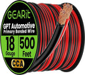 GEARit 18 Gauge Wire - 500ft Black/Red - 2 Conductor CCA for Car Audio, Speaker, Trailer, Electrical - 500ft Total 18ga awg