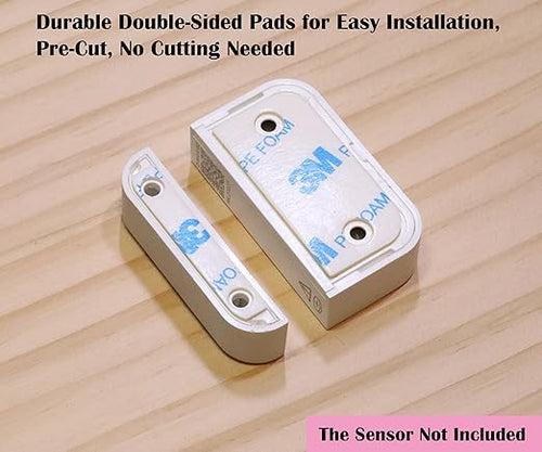 Adhesive Replacement Tape for Ring Alarm Contact Sensors & Magnets (2nd Gen) – Durable Double-Sided Pads for Easy Installation – Pack of 12 Sensor Pads & 12 Magnet Pads, Pre-Cut, No Cutting Needed