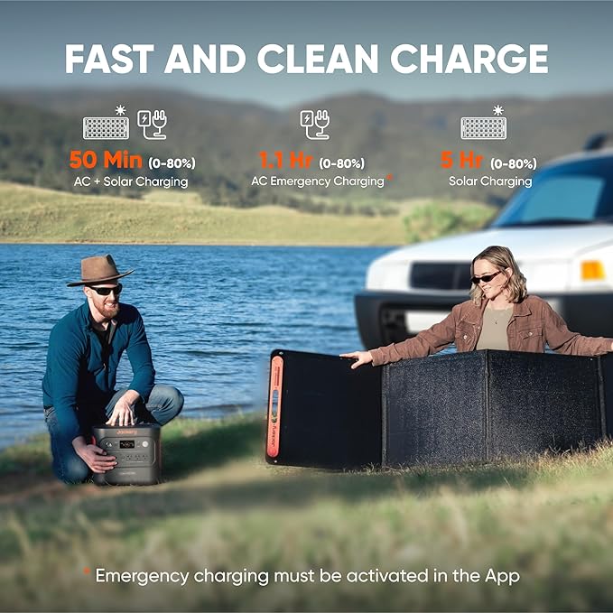 Jackery Solar Generator 2000 v2 with DC-DC Alternator Charger, 2042Wh/2200W LiFePo4 Portable Power Station, 20ms UPS Home Backup, USB-C PD 100W Fast Charging for Power Outages, Emergencies, Camping
