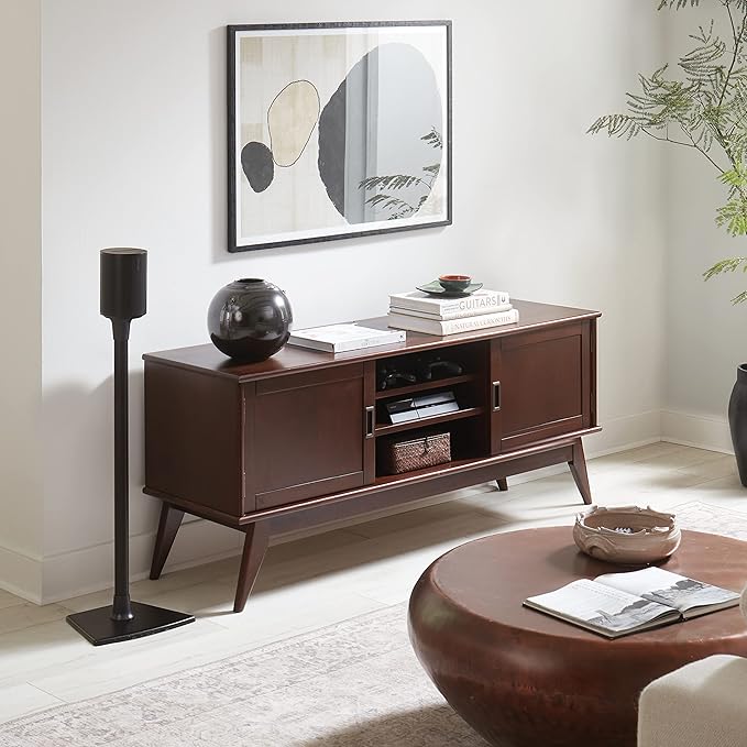Sanus Fixed Height Speaker Stands for Sonos Era 100 Pair WSSE12-B2 Black