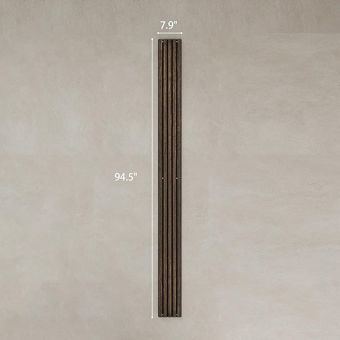 HOMCOM 4 Pack 3D Acoustic Panels, 95" x 8" Soundproof Wood Panels for Wall, Wood Slat Wall Paneling for Interior Ceiling, Office, Home Theater, Studio, Walnut