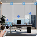 COOLWINDS Motorized Blinds with Remote Cordless Automatic Motorized Shades Custom Blinds for Windows Smart Curtains Compatible with Alexa Google Home(Solar Grey,W55 x H72in)
