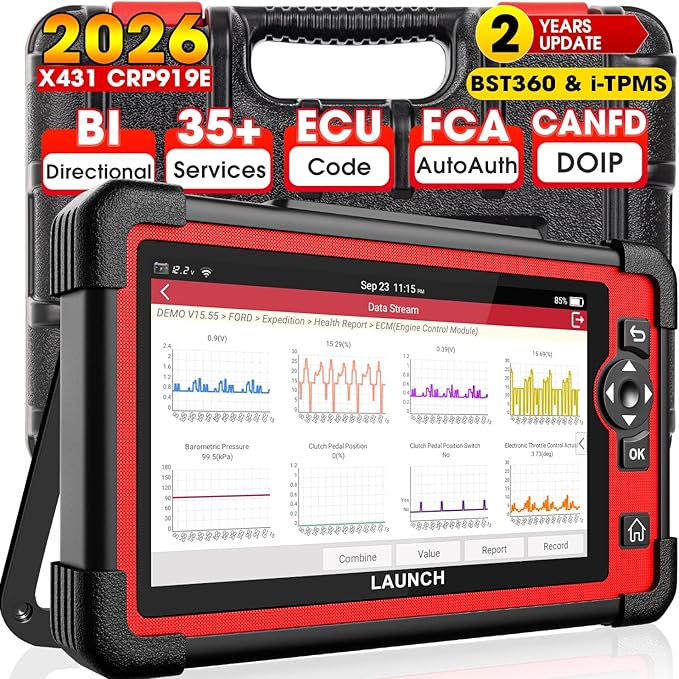 LAUNCH X431 CRP919E OBD2 Scanner, 2026 Bidirectional Scan Tool As CRP919EBT, ECU Code, 35+ Services, Active Test, All System Diagnose, CANFD & DOIP, FCA SGW, Android 10.0, 160+ Brands, 2 Year Update