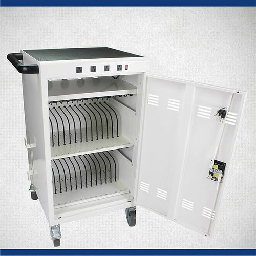 35 Device Mobile Charging Station for Laptops/Tablets/iPads/Chromebooks,35 Bay Lockable Charging Cabinet with Cable Management & Power Strip, Laptop & Tablet Storage Carts,Easy Assembly