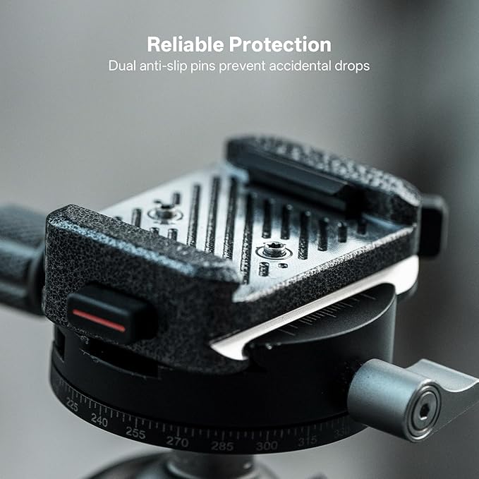 PGYTECH Quick Release Plate & Clamp V2 Kit, Arca Swiss Plate Camera Mount with 1/4" to 3/8" Screw Thread for Sony/Nikon/Fuji/DJI Switch Between Tripod/Monopod/Slider/Stabilizer(Two Clamps+Plate)