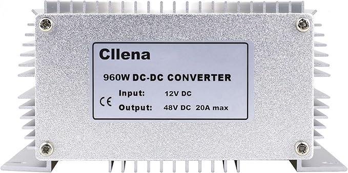 Cllena DC/DC 12V to 48V Boost Converter 20A 960W Step Up Voltage Regulator Module Car Power Supply Voltage Transformer (Input 10V-16V)