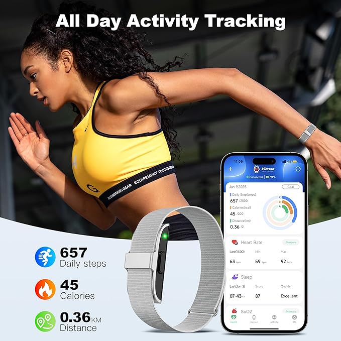 SEEKZERO Sleep Tracker, Activity & Fitness Trackers | Health Smart Bracelet 24/7 Heart Rate | Step & Calorie Counter | IP68 Waterproof Activity Tracker for Family & Friends-No Subscription Fee