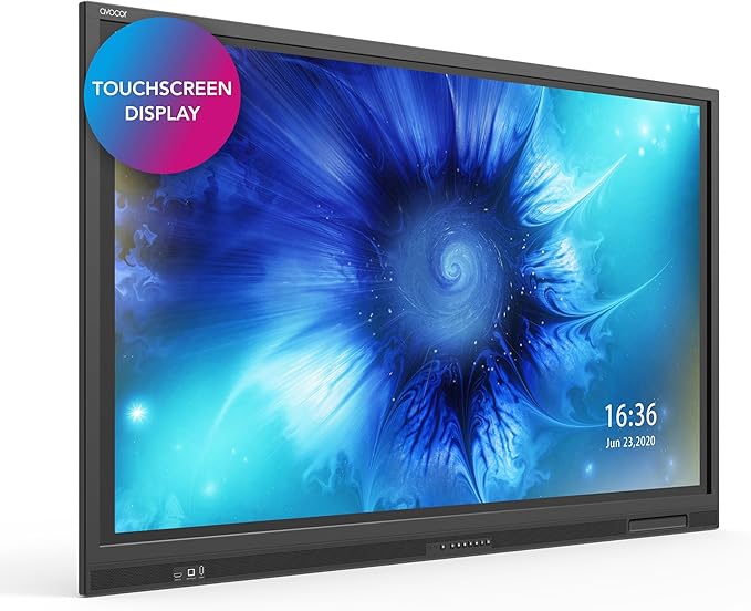 AVOCOR 86″ 4K IR Interactive Display | Perfect for Large Conference Rooms, Classrooms and Digital Signage | 20-Point Touch, Bonded Glass, Built-in Soundbar