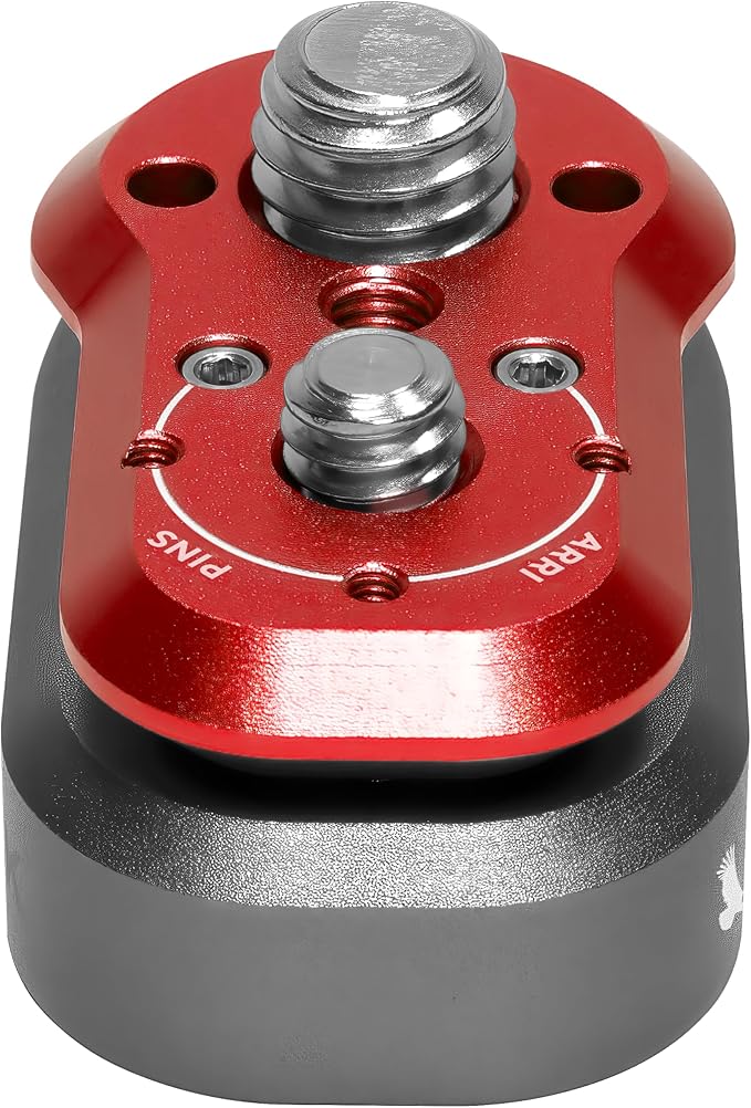 KONDOR BLUE | Mini Lock Quick Release Plates for Camera Monitors, Arms, Accessories, Microphones, Key Lights | Quickly and Securely Attach and Detach Accessories on Your Cinema Rig | Red