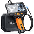 Teslong Inspection Camera, Dual Lens Borescope Camera with Light, NTS300 5" IPS Industrial Endoscope, 1080P Waterproof Flexible Mechanic Fiber Optic Snake Scope Cam for Wall Automotive Engine (3.3FT)