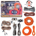 Elite Audio Premium Series Amp Kit Copper Clad Aluminum Wire, Triple-Shielded RCA Cables, High-Power Capacity, ANL Fuse Holder, Car Amplifier Install Kit (4 Gauge (Dual Amp))