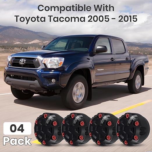 4 Pack - 2nd Gen Tacoma Accessories AC Knob Upgrade - 2005,2006,2007,2008,2009,2010,2011,2012,2013,2014,2015 Tacoma Climate Control Dial Mods Set - for Toyota Interior Replacement Kit