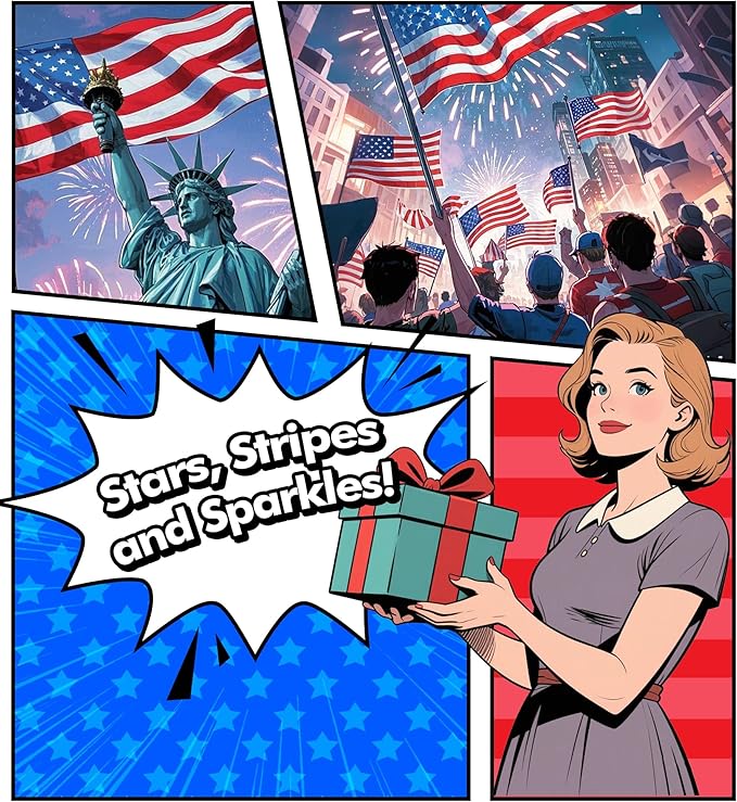 Rosenpatio Visual Timer for America Flag - Timers for Classroom Teachers 60 Minutes Countdown Home School Study Tool, Non-Ticking Rotating Timer for Exam Work Kitchen Office Gym, 1 Pack