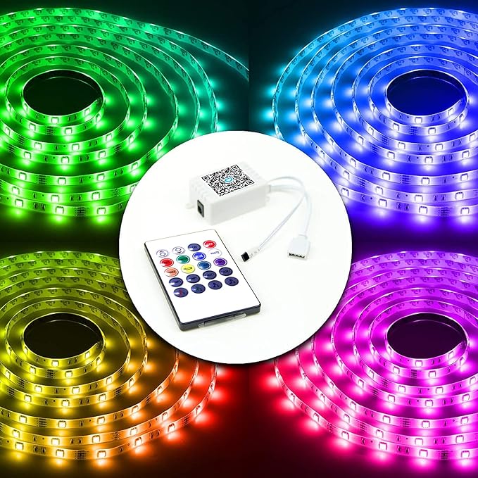 DAYBETTER 2 Ports 20 Key Smart Wi-Fi Led Strip Lights Remote Control, Output Dimmable Remote Controller Voltage DC 24V(Without Power Adapter)