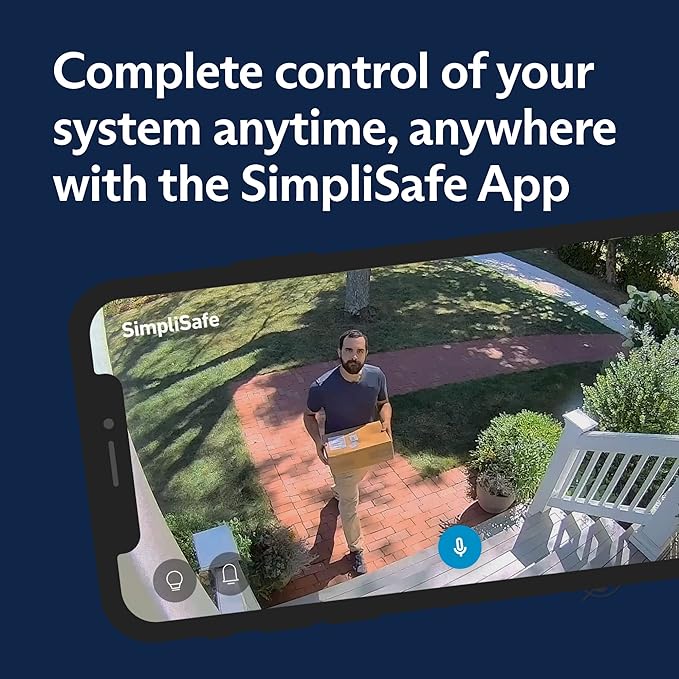 SimpliSafe 8 Piece Wireless Home Security System - Optional 24/7 Professional Monitoring - No Contract - Compatible with Alexa and Google Assistant , White
