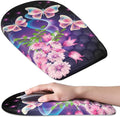 BOCHEERY Ergonomic Mouse Pad Wrist Support,Upgrade Mousepad with Massage Design,Non-Slip PU Base Desktop Mouse Pads for Pain Relief, Computer, Office & Home,12 x 8 in（F-Butterfly with Flower）