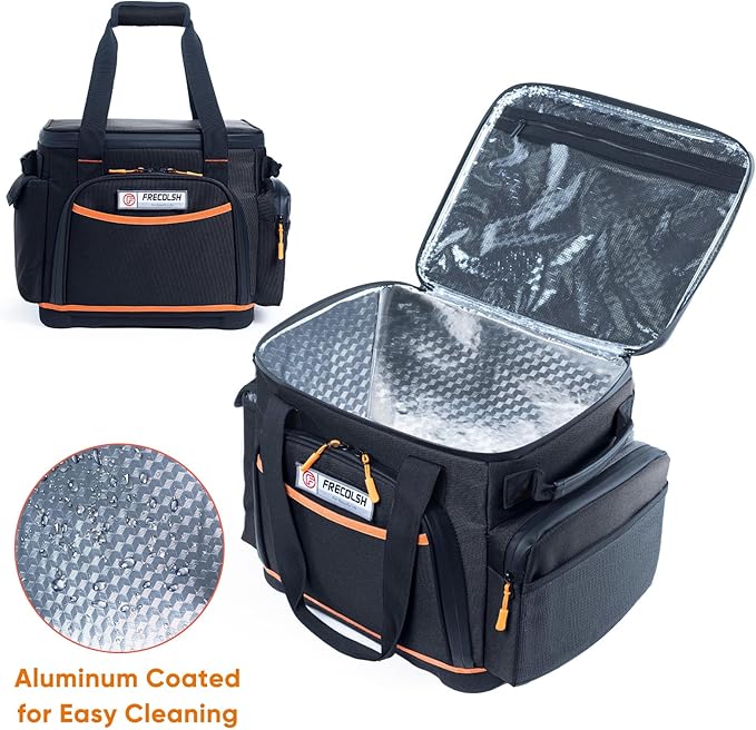 FRECOLSH Travel Carrying Case Compatible with Jackery 500, Portable Power Station Storage Case with Water- proof Bottom and Pocket for Jackery Accessories, Storage Bag Only