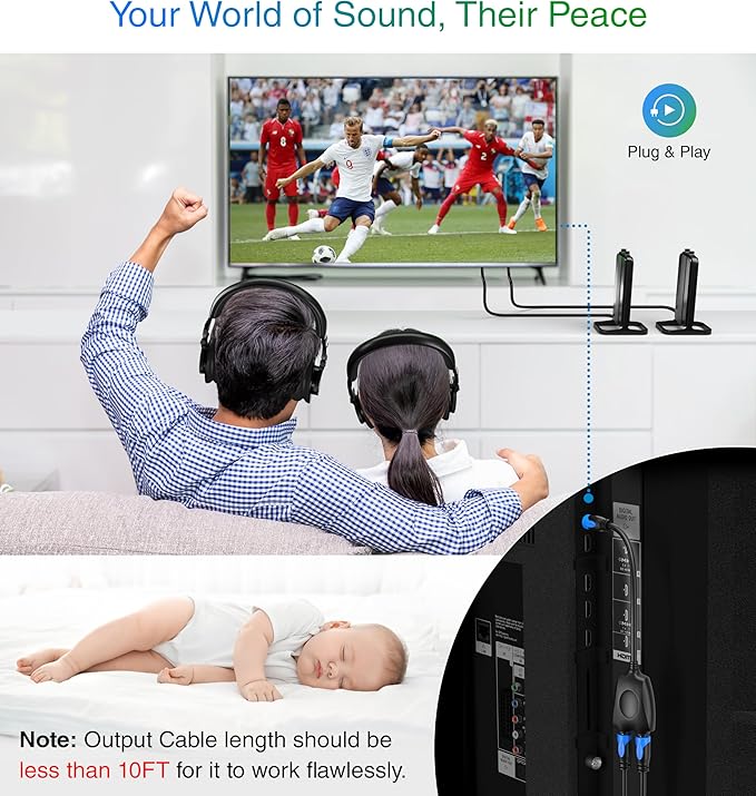 BlueRigger Digital Optical Audio Splitter 1x2 (1 in 2 Out Unidirectional Toslink Splitter, Support LPCM2.0, Dolby Digital, DTS 5.1)- for Home Theatre, Xbox, DVD, TV, Receiver, Sound Bar