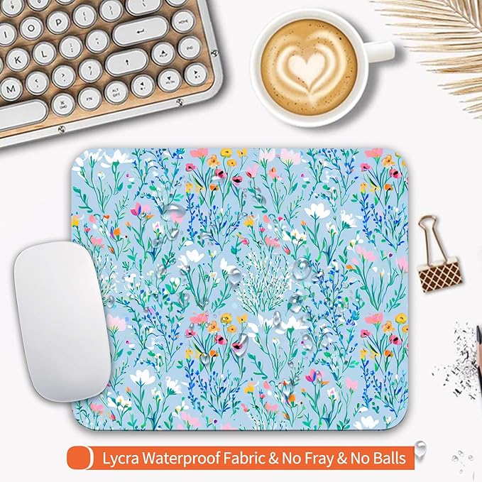 Armanza Square Mouse Pad Plants,Personalized Premium-Textured Custom Mouse Mat Design,Washable Mousepad Lycra Cloth,Non-Slip Rubber Base Computer Mouse Pads for Wireless Mouse