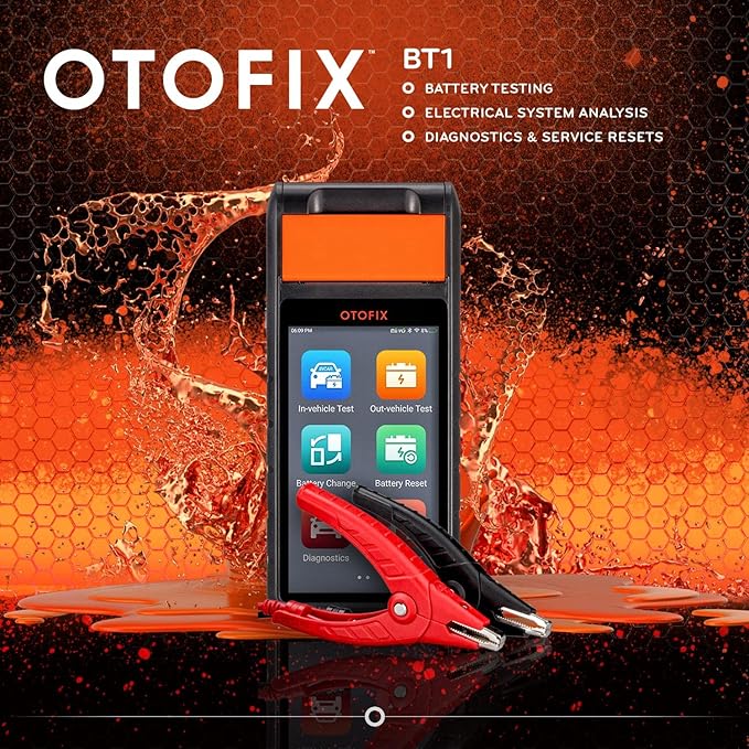 OTOFIX by Autel Professional Battery Tester with VCI connection,All Systems Diagnostic Scanner with Printer, Cold Cranking & Charging Analyser, BMS/ Electric Reset
