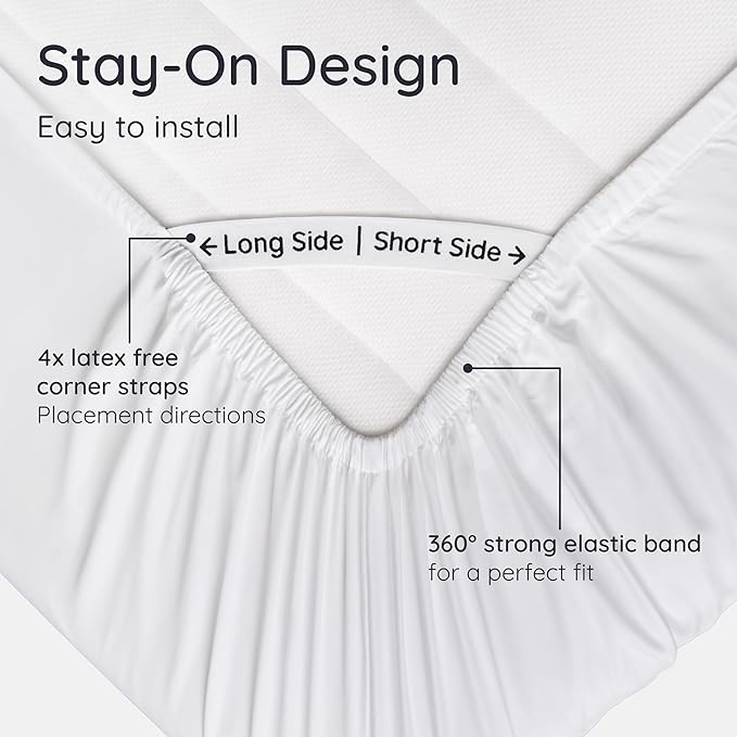 Bambaw King White Fitted Sheet Only, 100% Viscose Derived from Bamboo Sheet, Cooling Fitted Sheet King Size, 16” Deep Pocket Sheet (White)