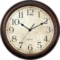 KECYET Wall Clock 10 Inch Battery Operated Silent Non-Ticking Analog Wall Clocks Vintage Retro Rustic Style Decorative for Bedroom Living Room Kitchen Office (Bronze)